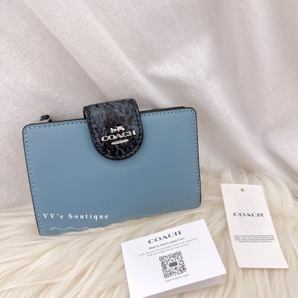 Coach | Bags | Nwt Coach Medium Corner Zip Wallet Colorblock Snake ...